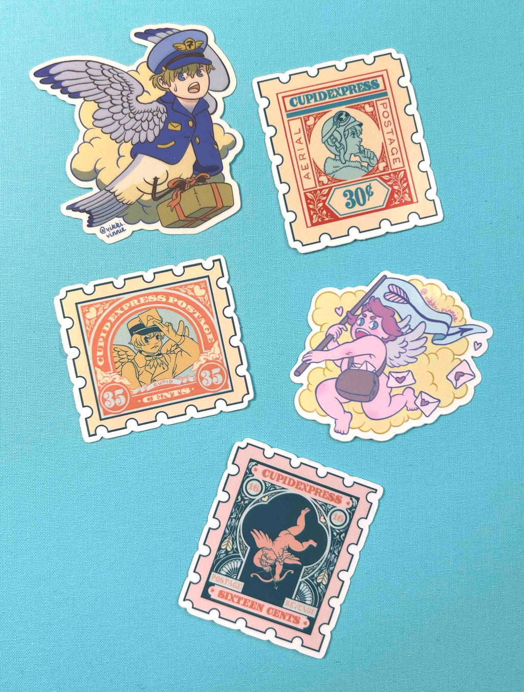 Cupid Express Postage Stamp - Airmail