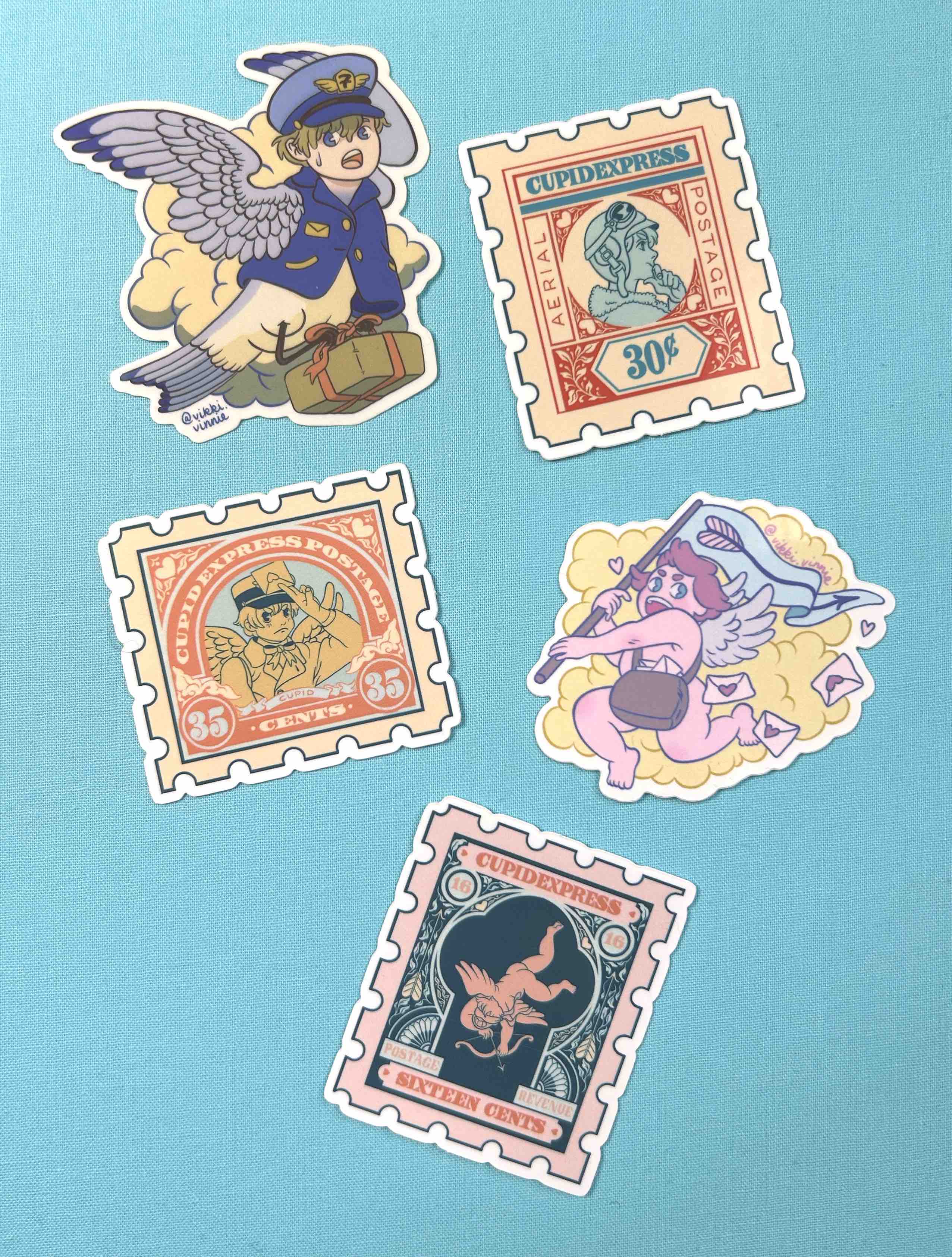 Cupid Express Postage Stamp - Airmail