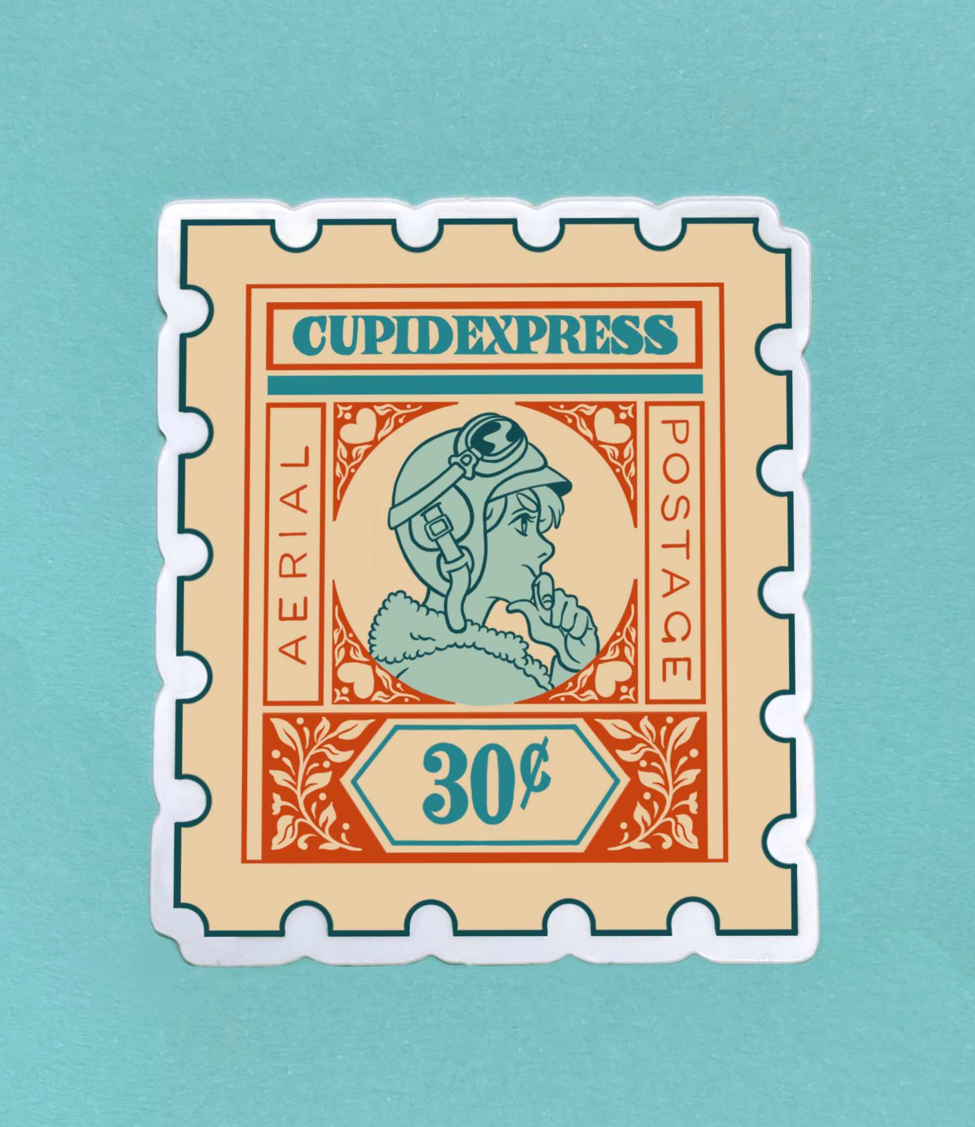 Cupid Express Postage Stamp - Airmail